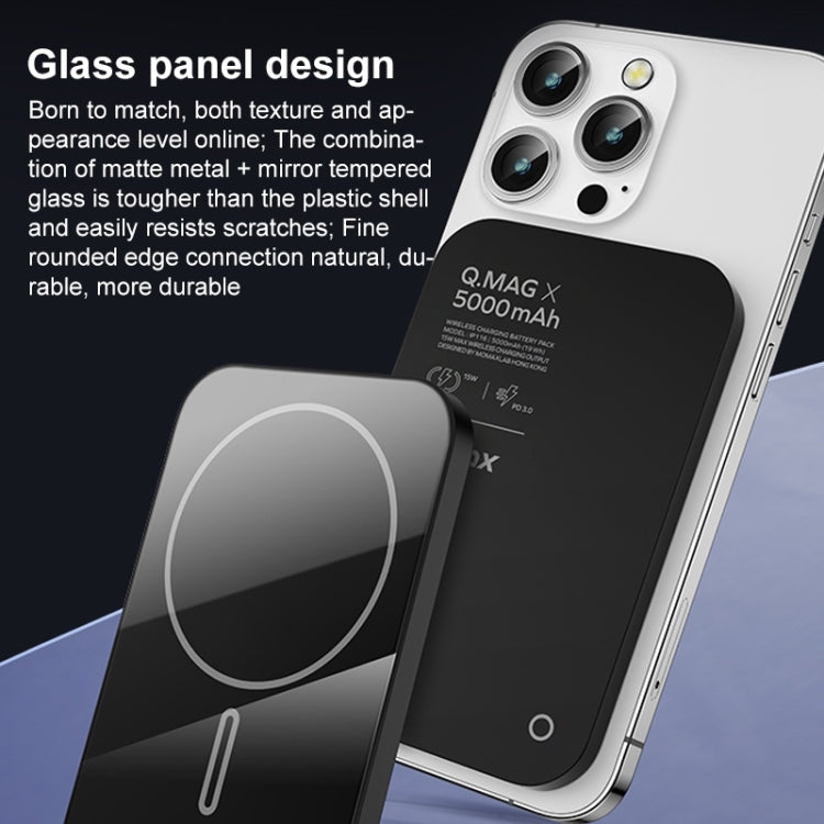 MOMAX Q.MAG X Portable Metal Magnetic Wireless Power Bank, 5000mAh, 20000mAh