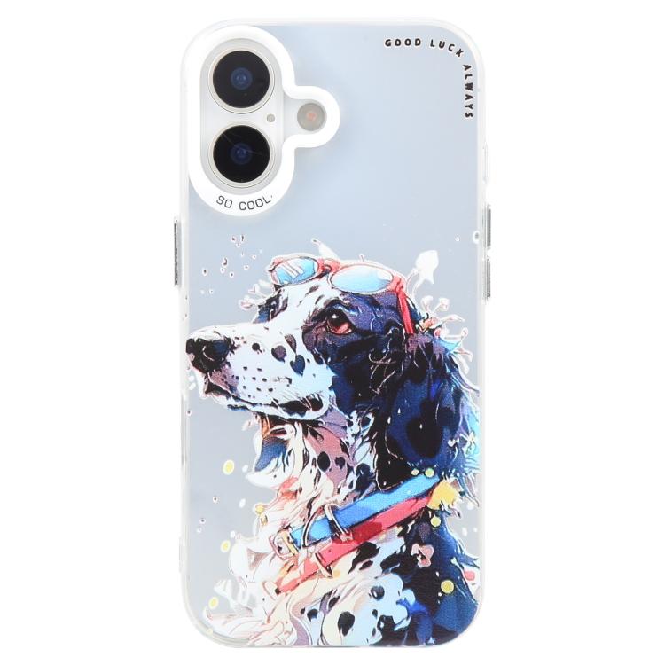 Animal Pattern Oil Painting Series PC + TPU Phone Case, For iPhone 16 Plus