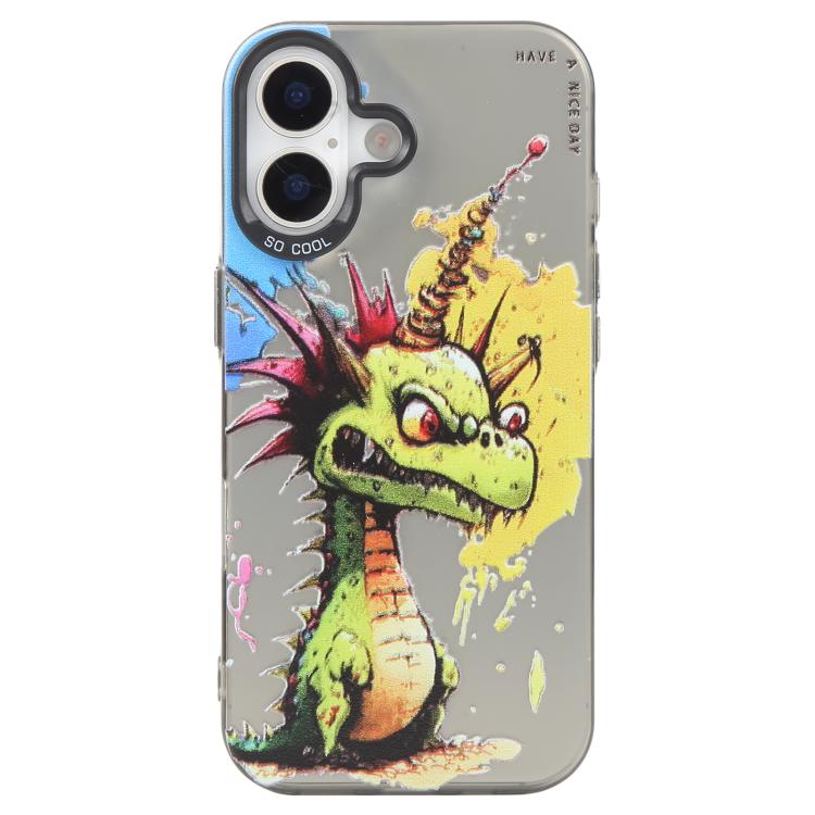 Animal Pattern Oil Painting Series PC + TPU Phone Case, For iPhone 16 Plus