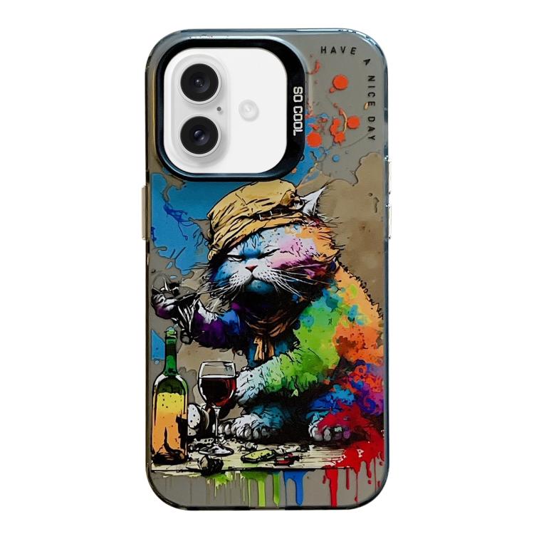 Animal Pattern Oil Painting Series PC + TPU Phone Case, For iPhone Air