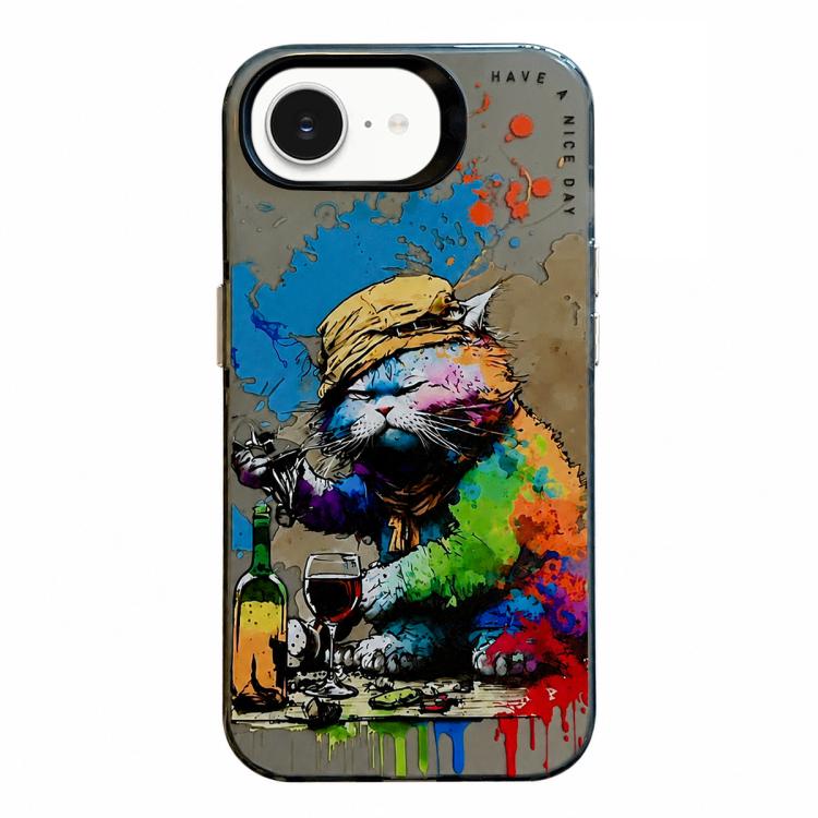 Animal Pattern Oil Painting Series PC + TPU Phone Case, For iPhone 17e / 16e