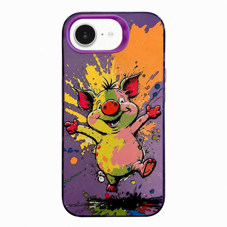 Animal Pattern Oil Painting Series PC + TPU Phone Case, For iPhone 7 / 8 / SE 2020