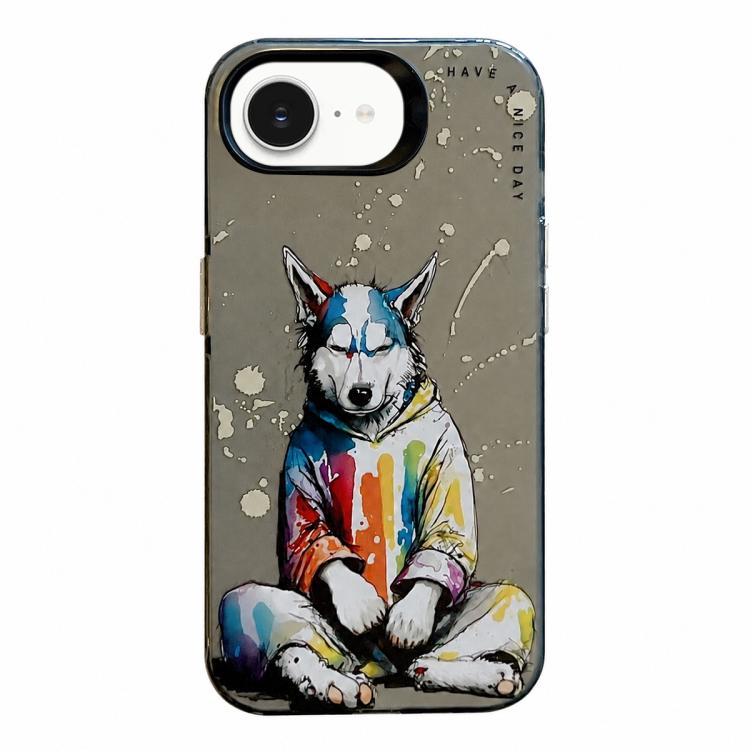 Animal Pattern Oil Painting Series PC + TPU Phone Case, For iPhone 7 / 8 / SE 2020
