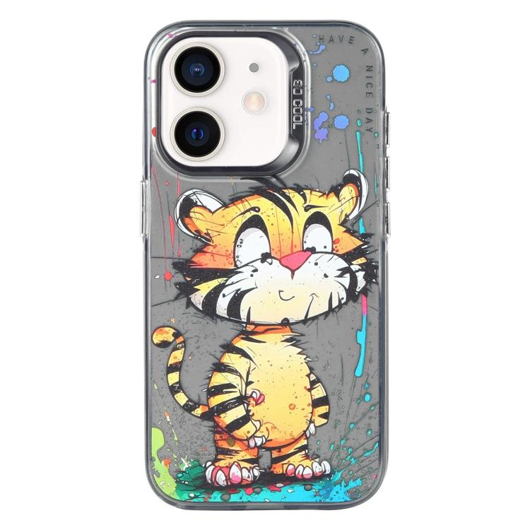 Animal Pattern Oil Painting Series PC + TPU Phone Case, For iPhone 12 mini