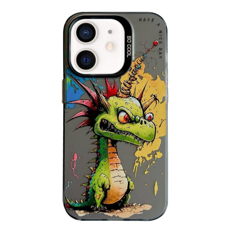 Animal Pattern Oil Painting Series PC + TPU Phone Case, For iPhone 12 mini