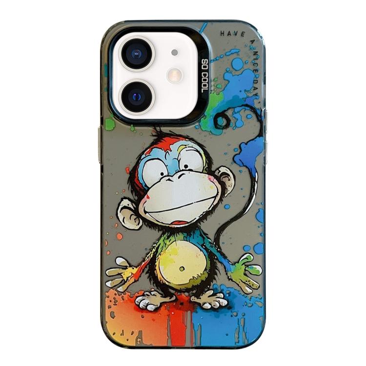 Animal Pattern Oil Painting Series PC + TPU Phone Case, For iPhone 12 mini