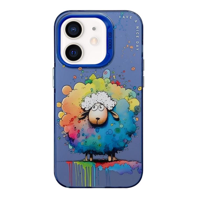 Animal Pattern Oil Painting Series PC + TPU Phone Case, For iPhone 12 mini