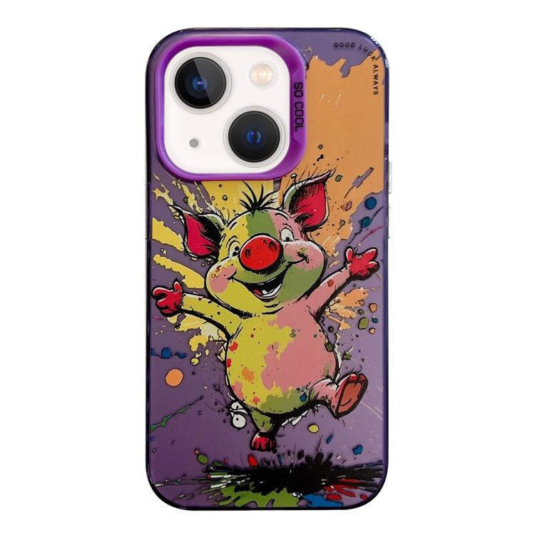 Animal Pattern Oil Painting Series PC + TPU Phone Case, For iPhone 13 mini