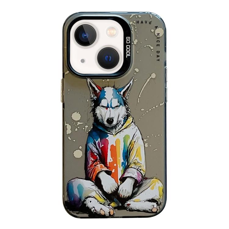 Animal Pattern Oil Painting Series PC + TPU Phone Case, For iPhone 13 mini