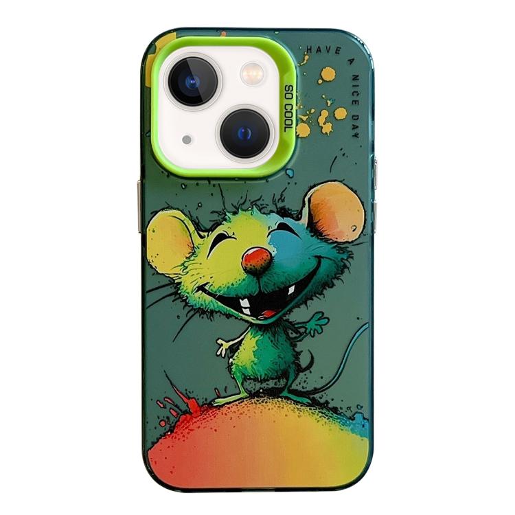 Animal Pattern Oil Painting Series PC + TPU Phone Case, For iPhone 13 mini