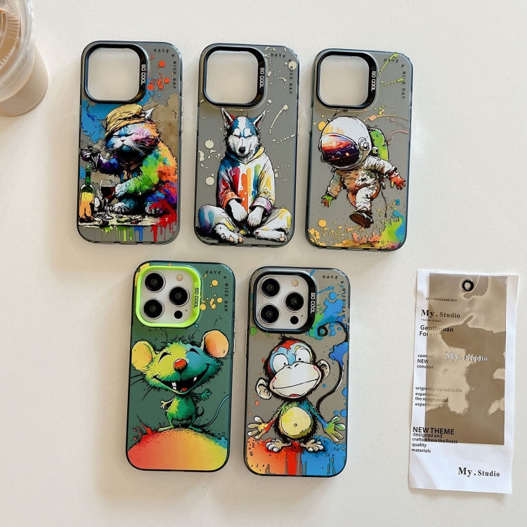 Animal Pattern Oil Painting Series PC + TPU Phone Case, For iPhone 16 Pro Max