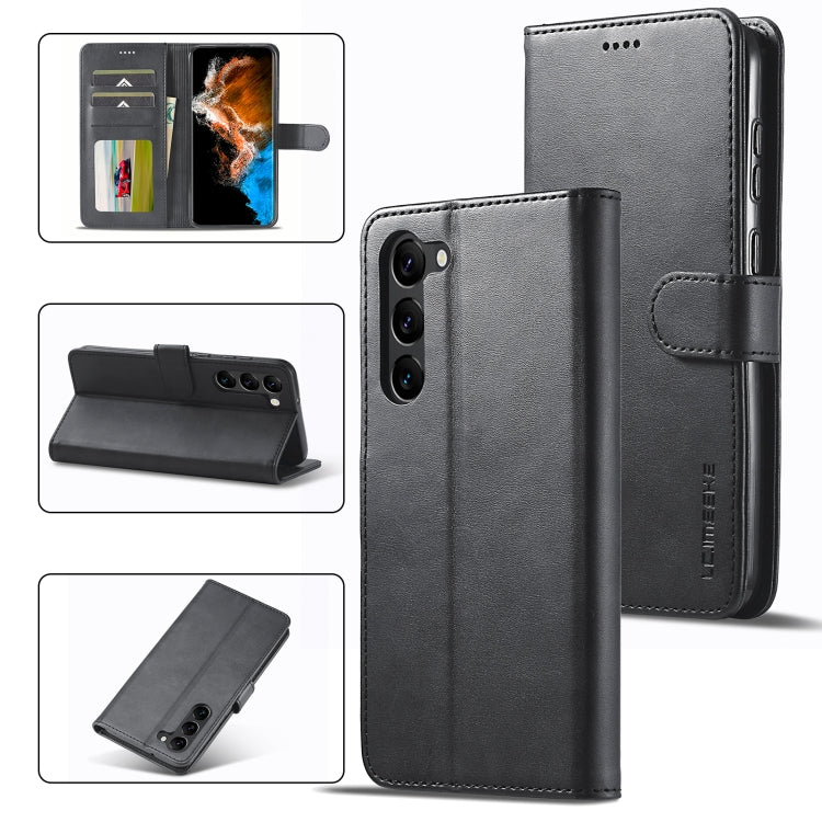 LC.IMEEKE Calf Texture Leather Phone Case, For Samsung Galaxy S24 Ultra 5G, For Samsung Galaxy S23 FE 5G, For Samsung Galaxy S24+ 5G, For Samsung Galaxy S24 5G