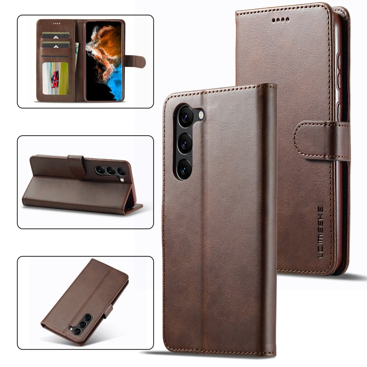 LC.IMEEKE Calf Texture Leather Phone Case, For Samsung Galaxy S24 Ultra 5G, For Samsung Galaxy S23 FE 5G, For Samsung Galaxy S24+ 5G, For Samsung Galaxy S24 5G
