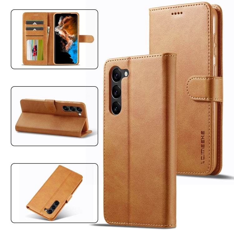 LC.IMEEKE Calf Texture Leather Phone Case, For Samsung Galaxy S24 Ultra 5G, For Samsung Galaxy S23 FE 5G, For Samsung Galaxy S24+ 5G, For Samsung Galaxy S24 5G