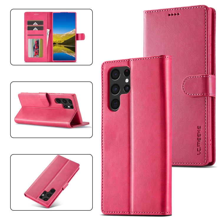 LC.IMEEKE Calf Texture Leather Phone Case, For Samsung Galaxy S24 Ultra 5G, For Samsung Galaxy S23 FE 5G, For Samsung Galaxy S24+ 5G, For Samsung Galaxy S24 5G