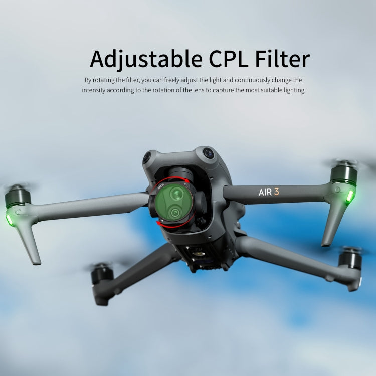 STARTRC Drone Lens Filter, For DJI Air 3 6 in 1 ND8/16/32/64 UV CPL