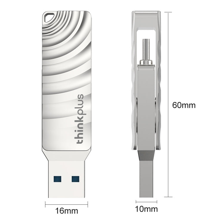 Lenovo Thinkplus MU232 USB 3.2 + USB-C / Type-C Dual Head Flash Drive, 32GB, 64GB, 128GB, 256GB