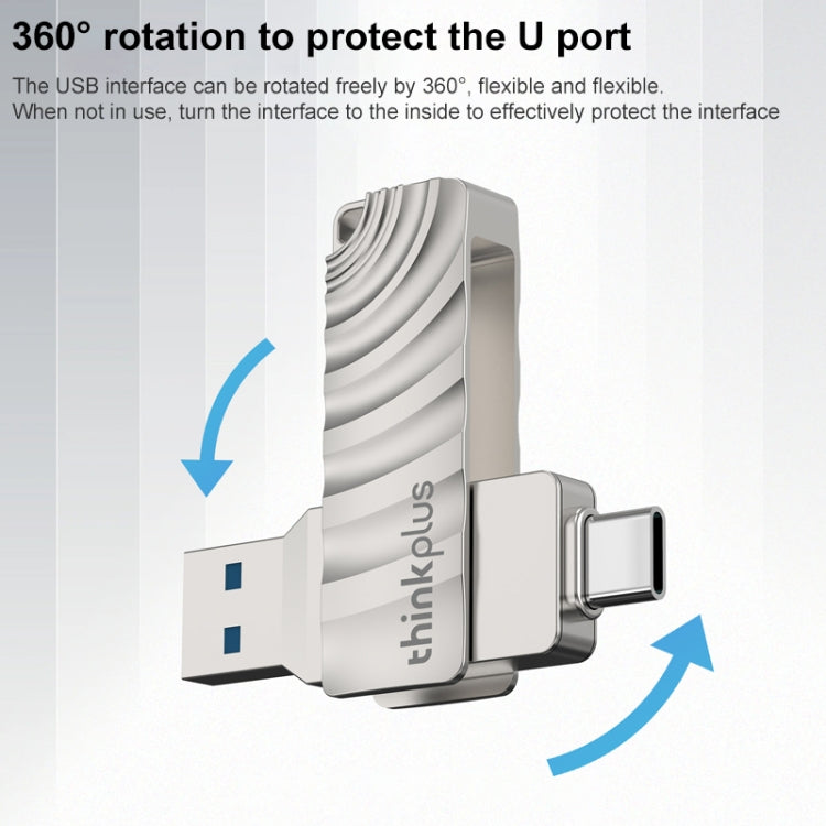Lenovo Thinkplus MU232 USB 3.2 + USB-C / Type-C Dual Head Flash Drive, 32GB, 64GB, 128GB, 256GB