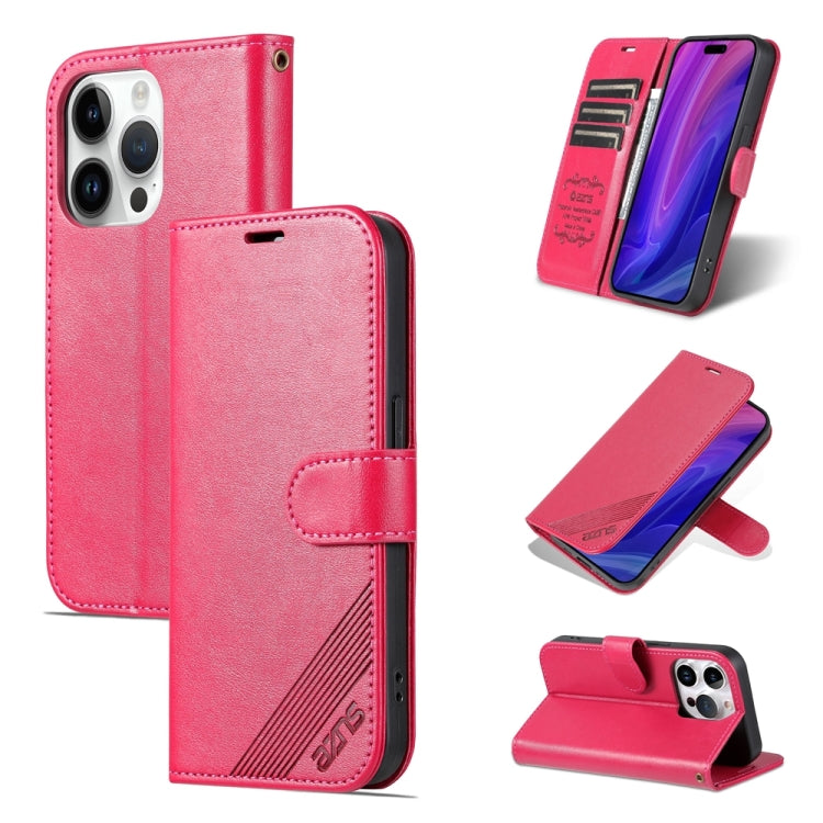 AZNS Sheepskin Texture Flip Leather Phone Case, For iPhone 17e / 16e, For iPhone 17 Pro Max, For iPhone 17 Pro, For iPhone 17, For iPhone Air, For iPhone 16 Pro Max, For iPhone 16 Pro, For iPhone 15 Pro Max