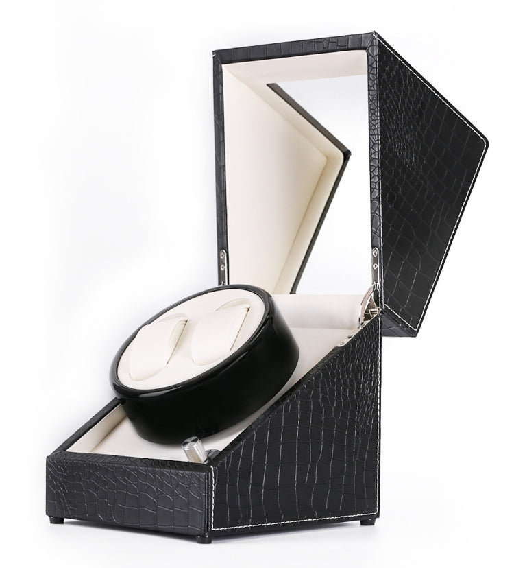 5 Gear Mechanical Automatic Watch Box Electric Motor Watch Shaker, US Plug, 5 Gear, Ostrich Pattern, White, 5 Gear, Crocodile Pattern, White, 5 Gear, Ostrich Pattern, Black, 5 Gear, Crocodile Pattern, Black