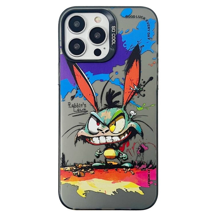 Double Layer Color Silver Series Animal Oil Painting Phone Case, For iPhone 12 Pro Max