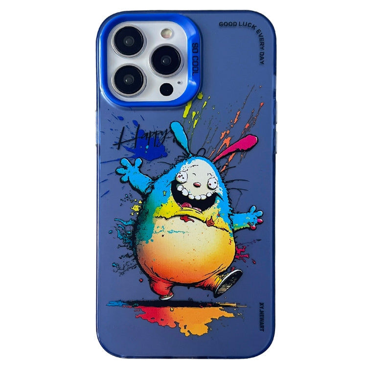 Double Layer Color Silver Series Animal Oil Painting Phone Case, For iPhone 12 Pro Max