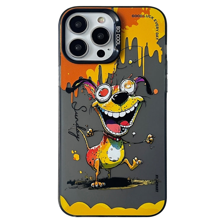 Double Layer Color Silver Series Animal Oil Painting Phone Case, For iPhone 12 Pro