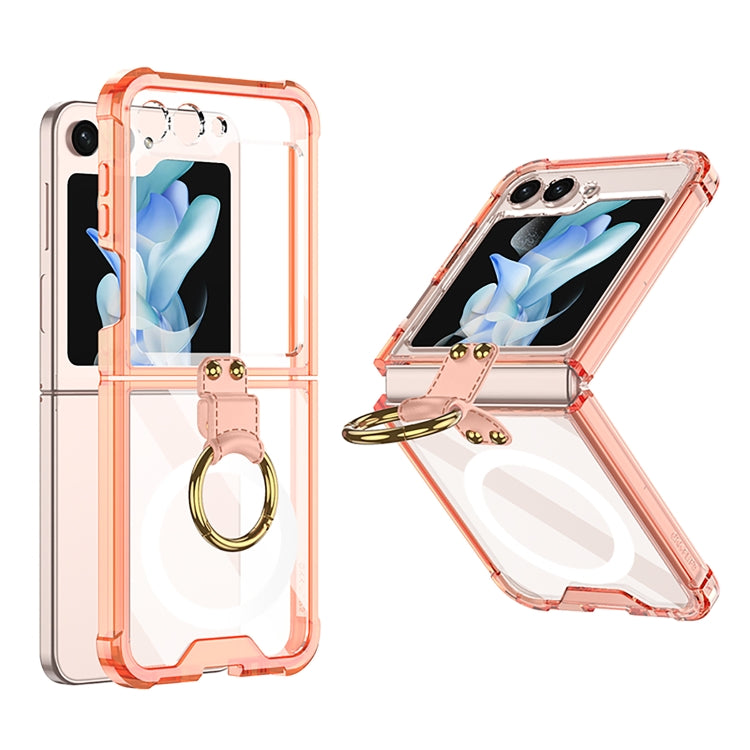 GKK MagSafe Airbag Hinge Shockproof Phone Case with Ring Holder, For Samsung Galaxy Z Flip5