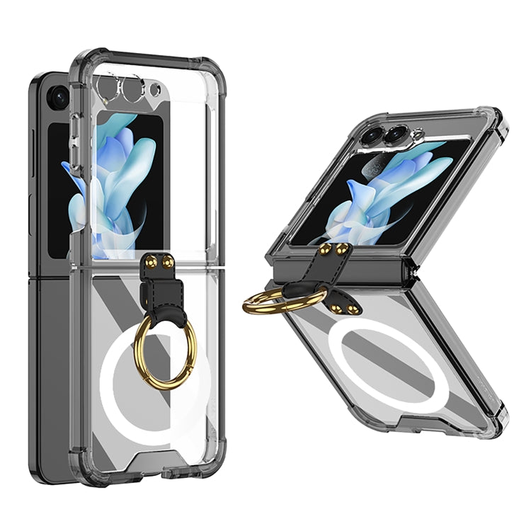 GKK MagSafe Airbag Hinge Shockproof Phone Case with Ring Holder, For Samsung Galaxy Z Flip5