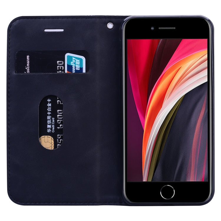 Frosted Business Magnetic Horizontal Flip PU Leather Case with Holder & Card Slot & Lanyard, For iPhone SE 2022 / SE 2020 & 8 & 7, For iPhone 8 Plus & 7 Plus, For iPhone 11 Pro, For iPhone 11