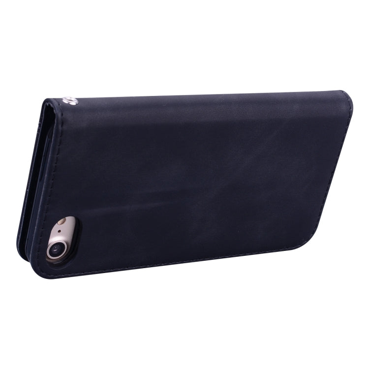 Frosted Business Magnetic Horizontal Flip PU Leather Case with Holder & Card Slot & Lanyard, For iPhone SE 2022 / SE 2020 & 8 & 7, For iPhone 8 Plus & 7 Plus, For iPhone 11 Pro, For iPhone 11