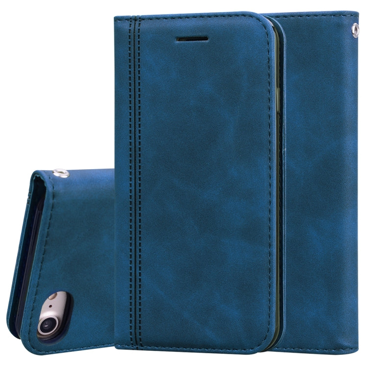 Frosted Business Magnetic Horizontal Flip PU Leather Case with Holder & Card Slot & Lanyard, For iPhone SE 2022 / SE 2020 & 8 & 7, For iPhone 8 Plus & 7 Plus, For iPhone 11 Pro, For iPhone 11