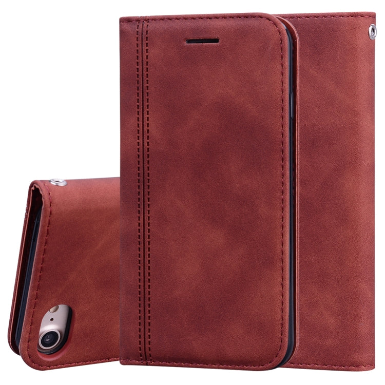 Frosted Business Magnetic Horizontal Flip PU Leather Case with Holder & Card Slot & Lanyard, For iPhone SE 2022 / SE 2020 & 8 & 7, For iPhone 8 Plus & 7 Plus, For iPhone 11 Pro, For iPhone 11