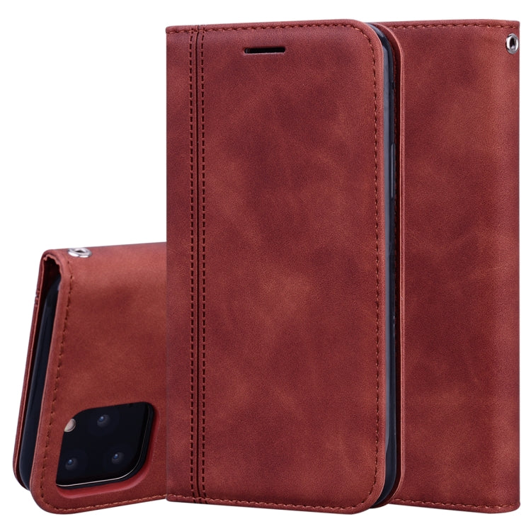 Frosted Business Magnetic Horizontal Flip PU Leather Case with Holder & Card Slot & Lanyard, For iPhone SE 2022 / SE 2020 & 8 & 7, For iPhone 8 Plus & 7 Plus, For iPhone 11 Pro, For iPhone 11