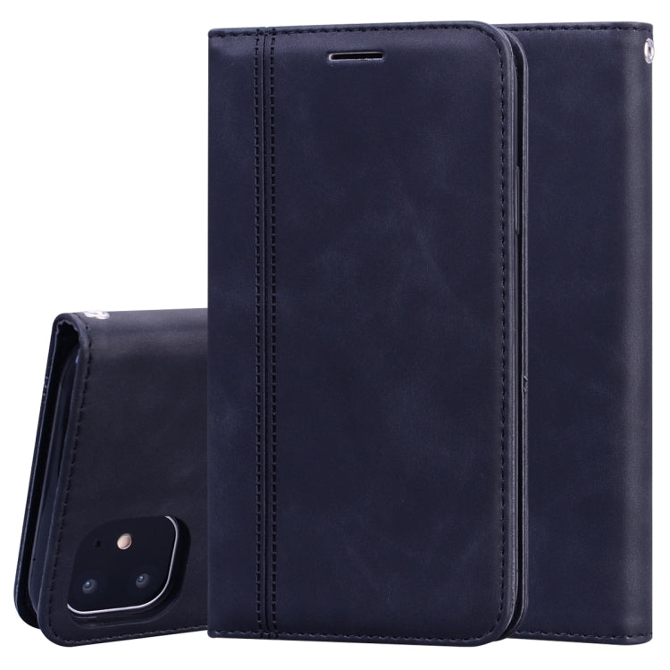 Frosted Business Magnetic Horizontal Flip PU Leather Case with Holder & Card Slot & Lanyard, For iPhone SE 2022 / SE 2020 & 8 & 7, For iPhone 8 Plus & 7 Plus, For iPhone 11 Pro, For iPhone 11