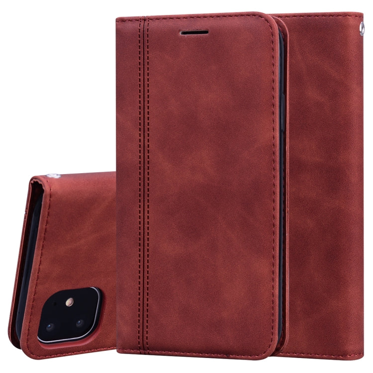 Frosted Business Magnetic Horizontal Flip PU Leather Case with Holder & Card Slot & Lanyard, For iPhone SE 2022 / SE 2020 & 8 & 7, For iPhone 8 Plus & 7 Plus, For iPhone 11 Pro, For iPhone 11