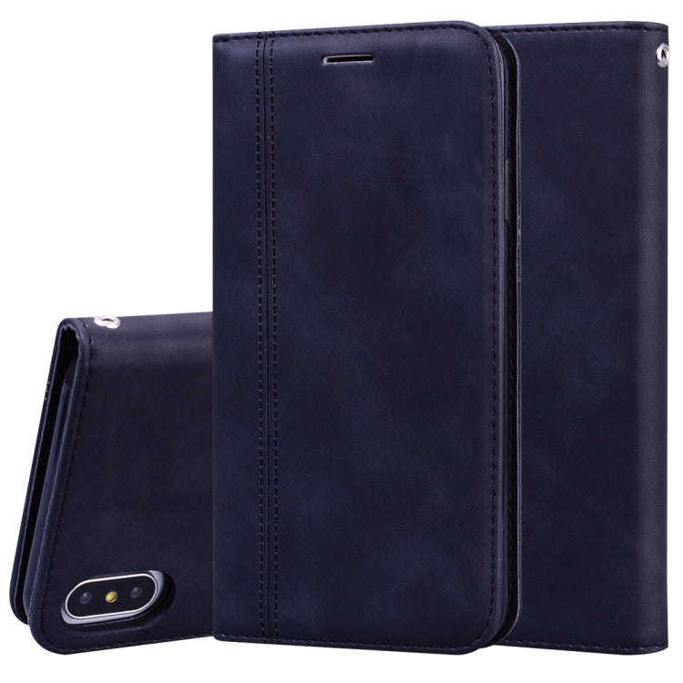 Frosted Business Magnetic Horizontal Flip PU Leather Case with Holder & Card Slot & Lanyard, For iPhone 11 Pro Max, For iPhone XS / X, For iPhone XR, For iPhone XS Max