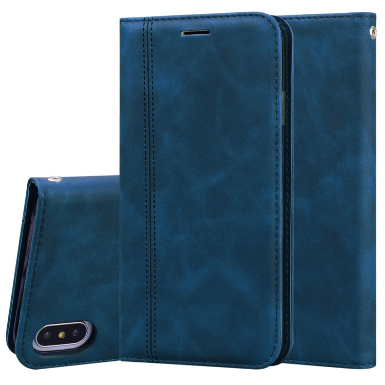 Frosted Business Magnetic Horizontal Flip PU Leather Case with Holder & Card Slot & Lanyard, For iPhone 11 Pro Max, For iPhone XS / X, For iPhone XR, For iPhone XS Max