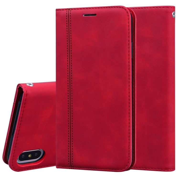 Frosted Business Magnetic Horizontal Flip PU Leather Case with Holder & Card Slot & Lanyard, For iPhone 11 Pro Max, For iPhone XS / X, For iPhone XR, For iPhone XS Max