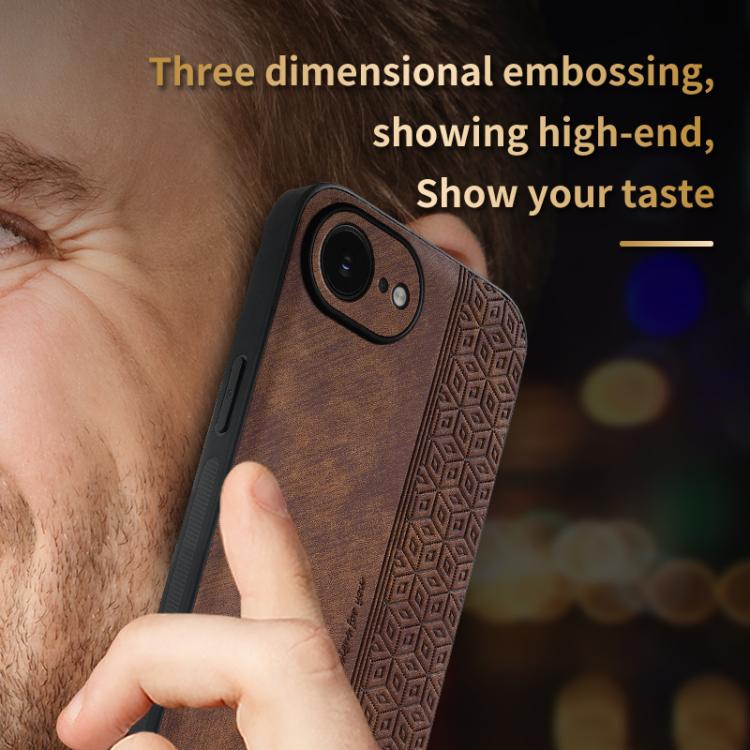 AZNS 3D Embossed Skin Feel Phone Case, For iPhone 16e / 17e, For iPhone 17 Pro Max, For iPhone 17 Pro, For iPhone 17