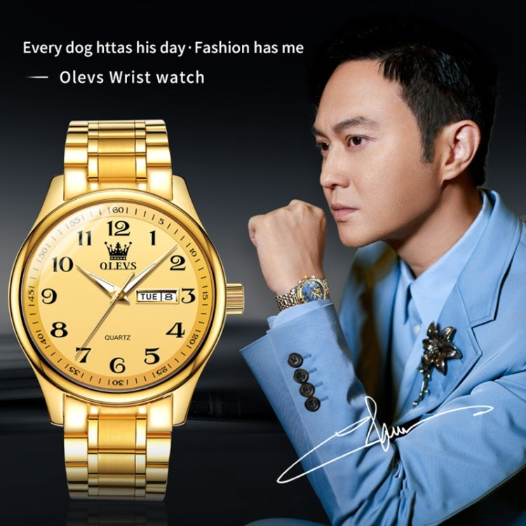 OLEVS 5567 Men Steel Strap Waterproof Quartz Watch, 5567 Men