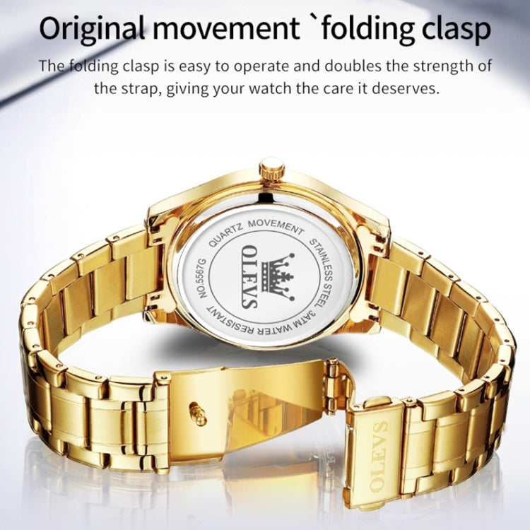 OLEVS 5567 Men Steel Strap Waterproof Quartz Watch, 5567 Men
