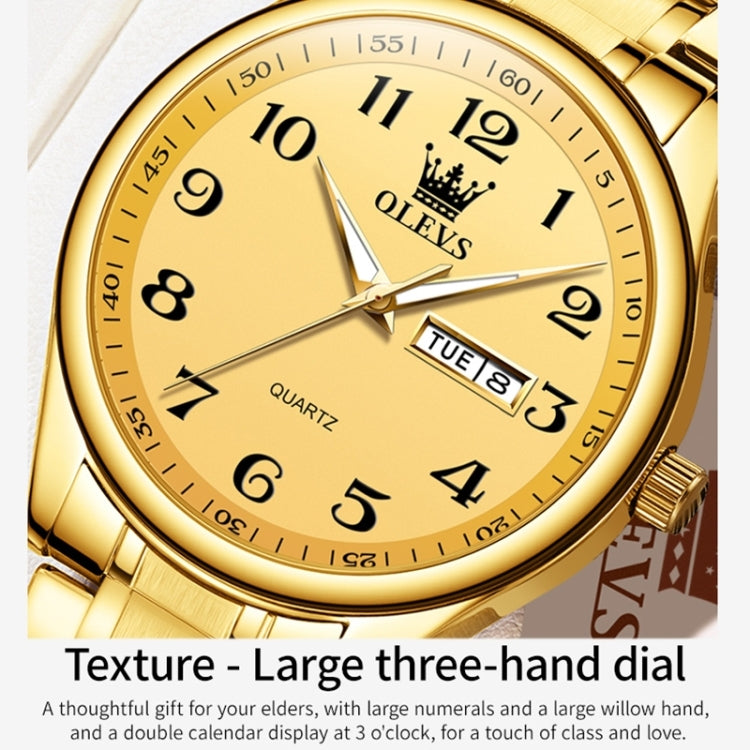 OLEVS 5567 Men Steel Strap Waterproof Quartz Watch, 5567 Men