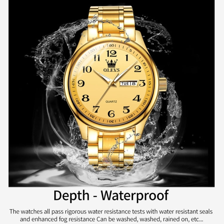 OLEVS 5567 Men Steel Strap Waterproof Quartz Watch, 5567 Men