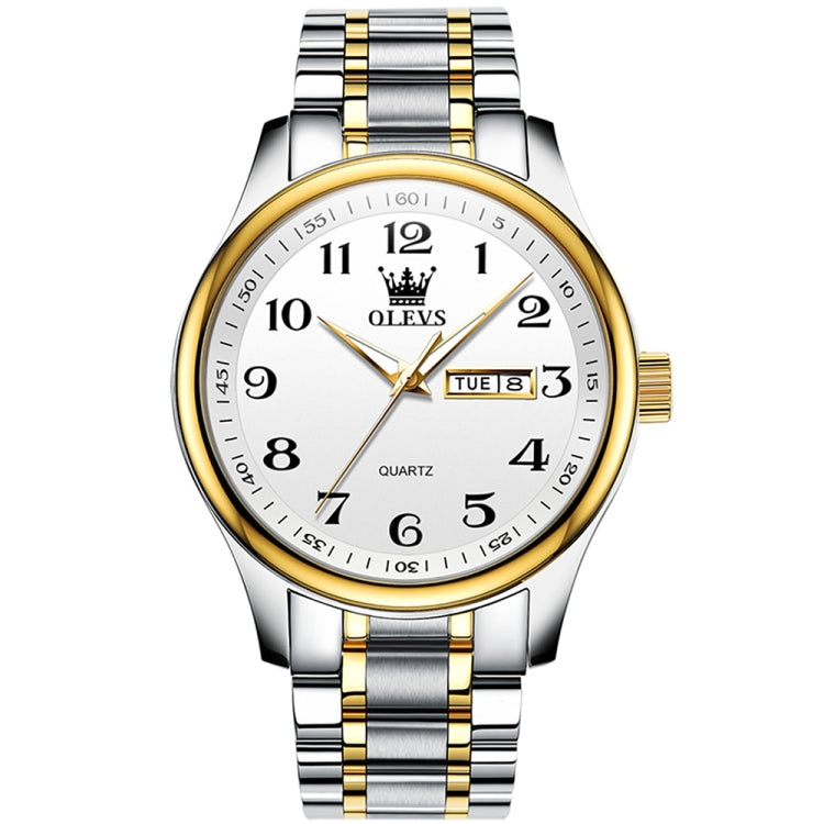 OLEVS 5567 Men Steel Strap Waterproof Quartz Watch, 5567 Men
