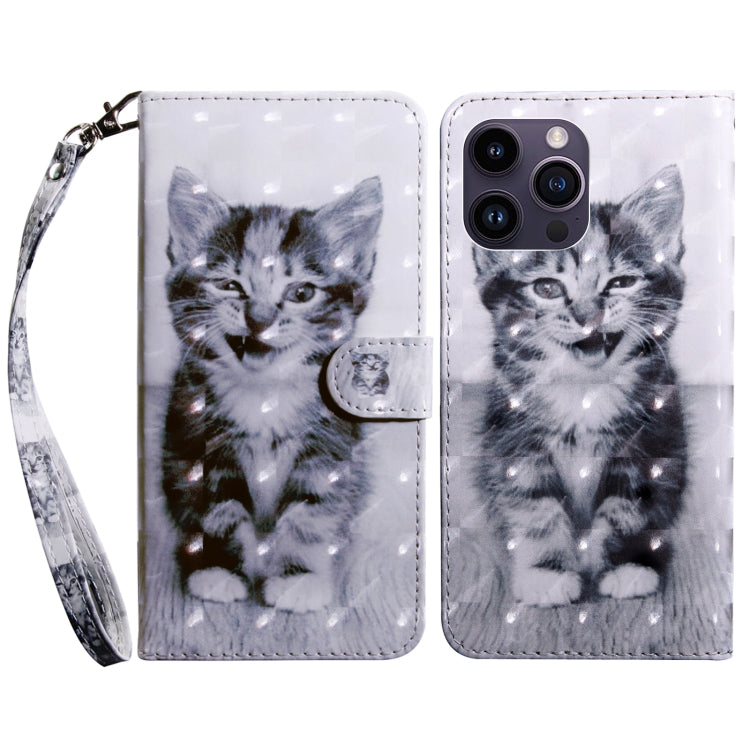 3D Painted Leather Phone Case, For iPhone 15 Pro Max, For iPhone 15 Pro
