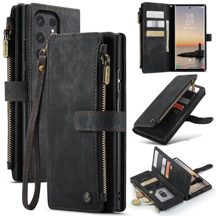 CaseMe C30 Card Slots Zipper Wallet Leather Phone Case, For Samsung Galaxy A25 4G, For Samsung Galaxy A15, For Samsung Galaxy A55 5G, For Samsung Galaxy A35 5G, For Samsung Galaxy S24 Ultra 5G, For Samsung Galaxy S24+ 5G