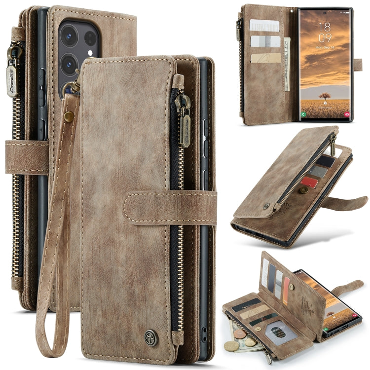 CaseMe C30 Card Slots Zipper Wallet Leather Phone Case, For Samsung Galaxy A25 4G, For Samsung Galaxy A15, For Samsung Galaxy A55 5G, For Samsung Galaxy A35 5G, For Samsung Galaxy S24 Ultra 5G, For Samsung Galaxy S24+ 5G