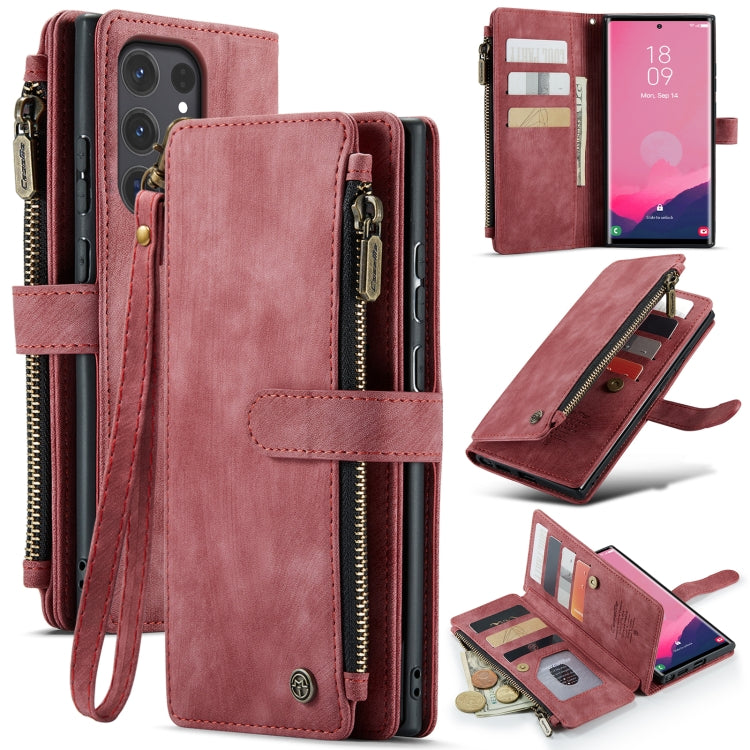 CaseMe C30 Card Slots Zipper Wallet Leather Phone Case, For Samsung Galaxy A25 4G, For Samsung Galaxy A15, For Samsung Galaxy A55 5G, For Samsung Galaxy A35 5G, For Samsung Galaxy S24 Ultra 5G, For Samsung Galaxy S24+ 5G