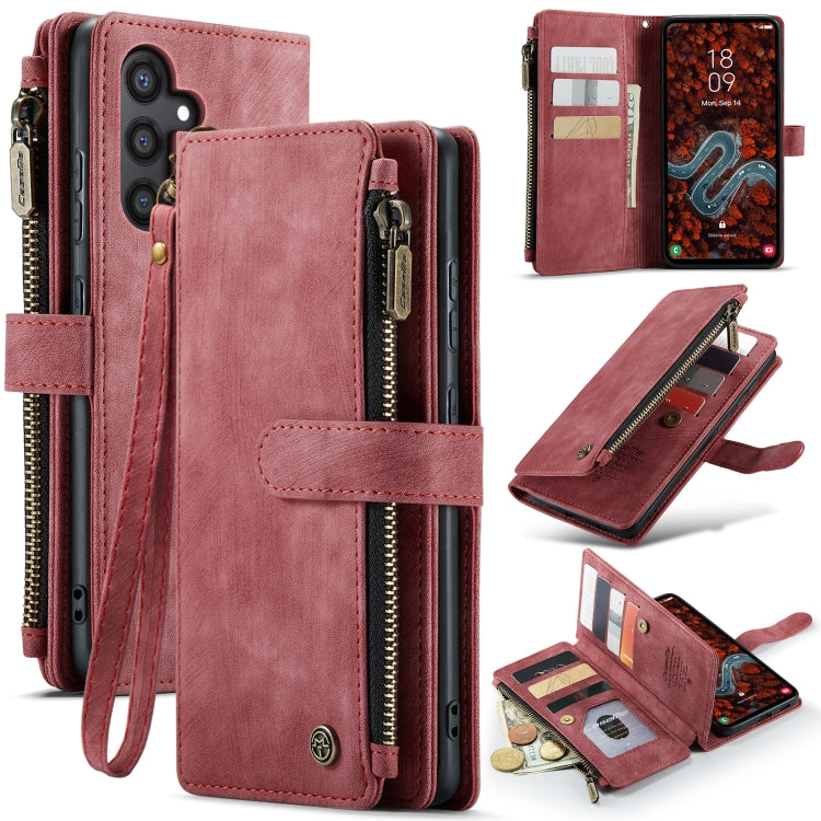 CaseMe C30 Card Slots Zipper Wallet Leather Phone Case, For Samsung Galaxy A25 4G, For Samsung Galaxy A15, For Samsung Galaxy A55 5G, For Samsung Galaxy A35 5G, For Samsung Galaxy S24 Ultra 5G, For Samsung Galaxy S24+ 5G
